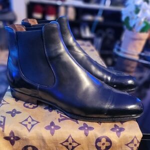 Saint Crispin's Black Leather Chelsea Boots